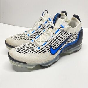 Nike Air VaporMax Flyknit 2021 White Photo Blue #DM0025 100 Men’s US 11 | EU 45